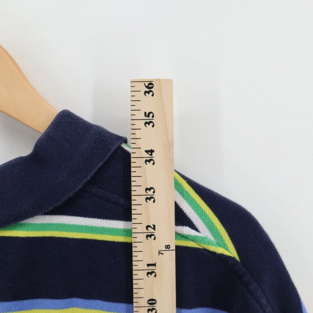 Polo Ralph Lauren Polo Shirt Mens XXL Striped 90s Multi-Color Pony Logo Good